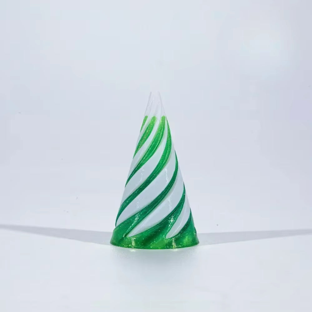 3D Printed Spiral Cone Ornaments Helix Rotating Pressure Reducing Toy Pyramid Passthrough Sculpture Spiral Cone Ornaments