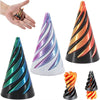3D Printed Spiral Cone Ornaments Helix Rotating Pressure Reducing Toy Pyramid Passthrough Sculpture Spiral Cone Ornaments