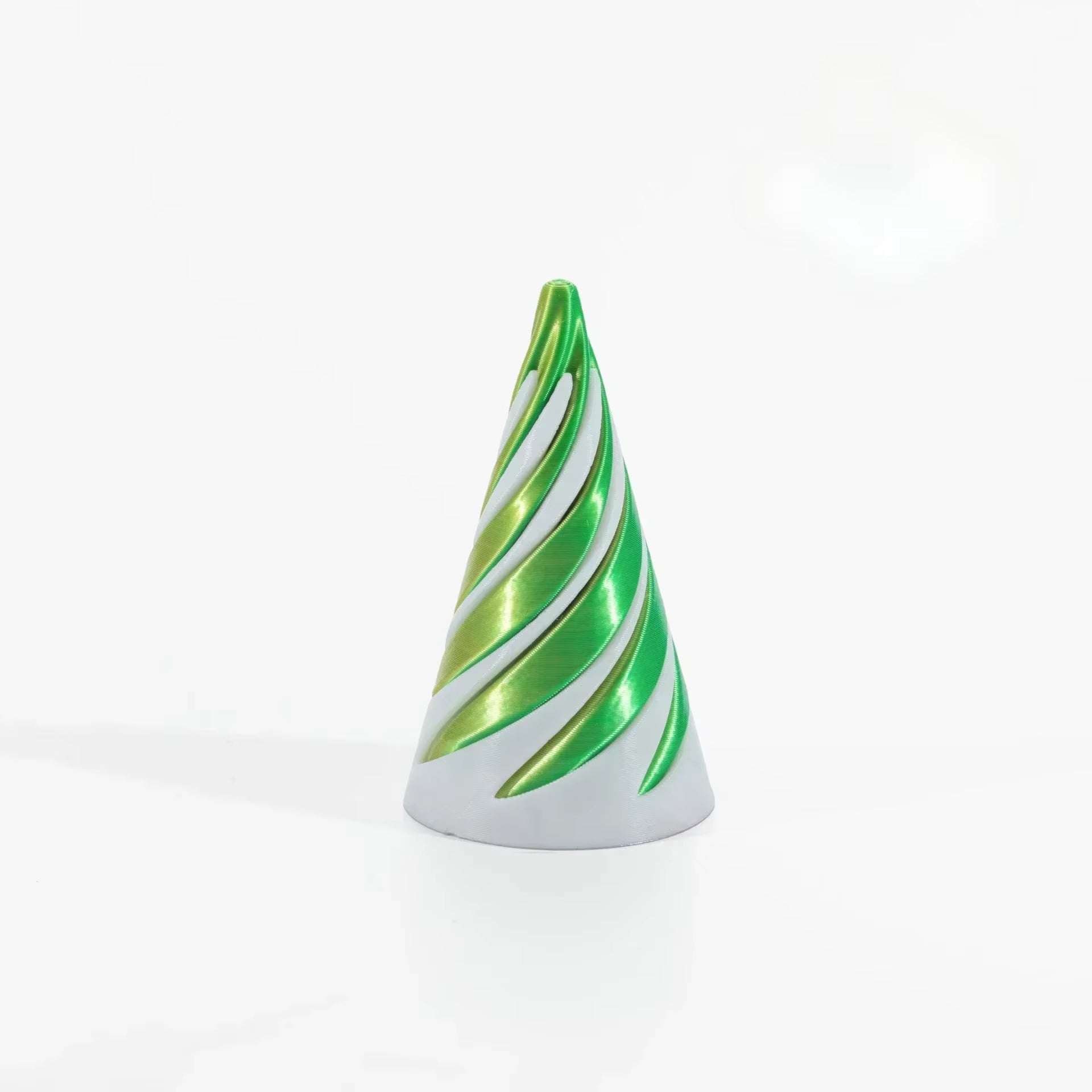 3D Printed Spiral Cone Ornaments Helix Rotating Pressure Reducing Toy Pyramid Passthrough Sculpture Spiral Cone Ornaments